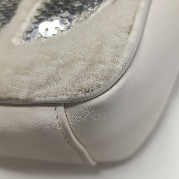 Calfskin Crossbody Bag White