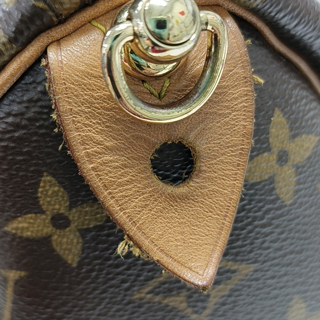 SPEEDY 25 Monogram Coated Canvas Brown