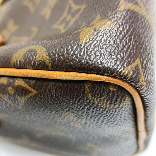 SPEEDY Nano Monogram Coated Canvas Brown