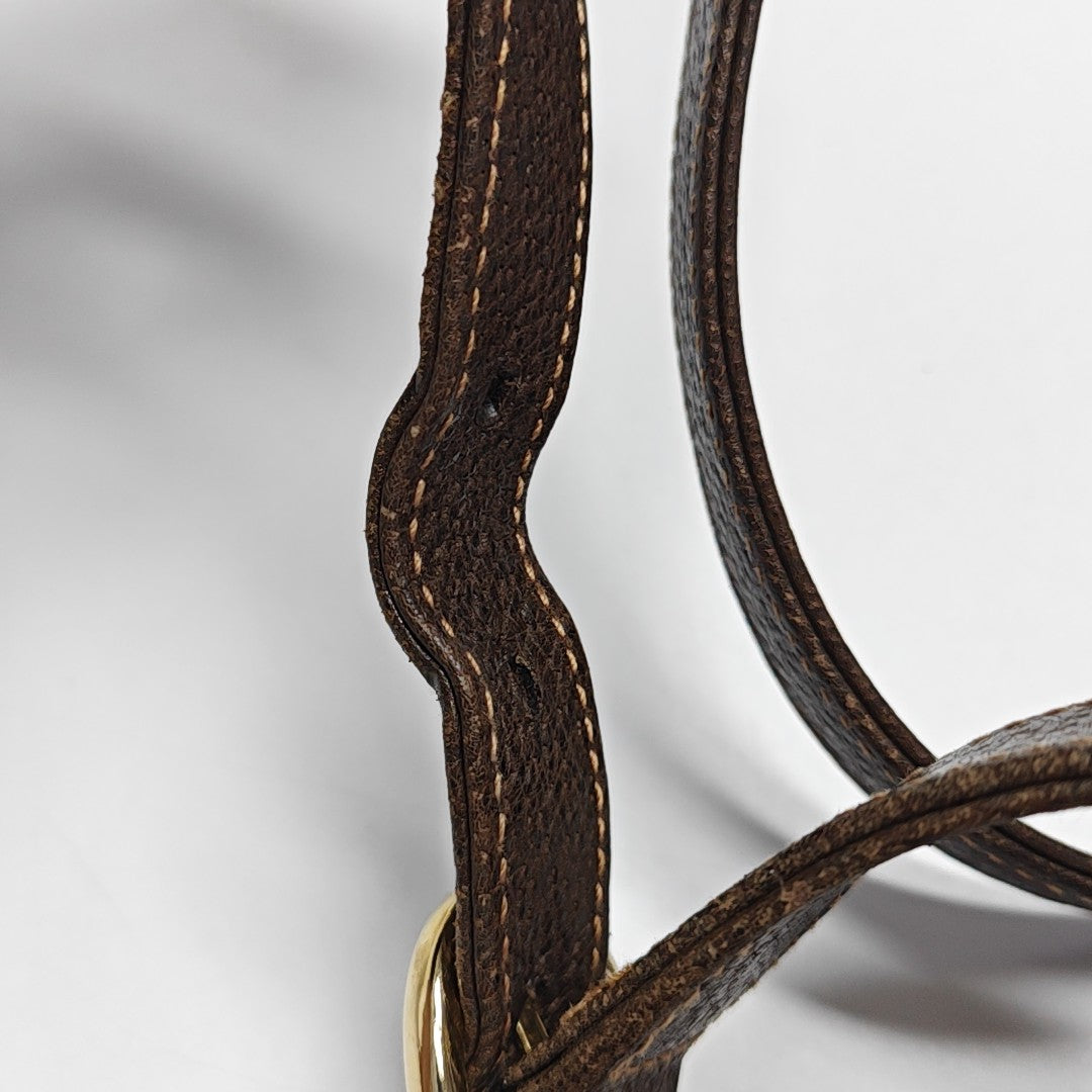 Monogram Coated Canvas Shoulder Bag Brown