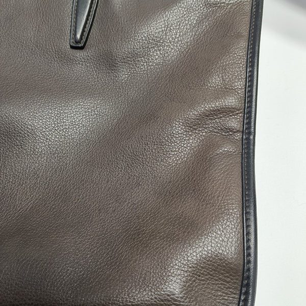 Calfskin Top Handle Bag Brown