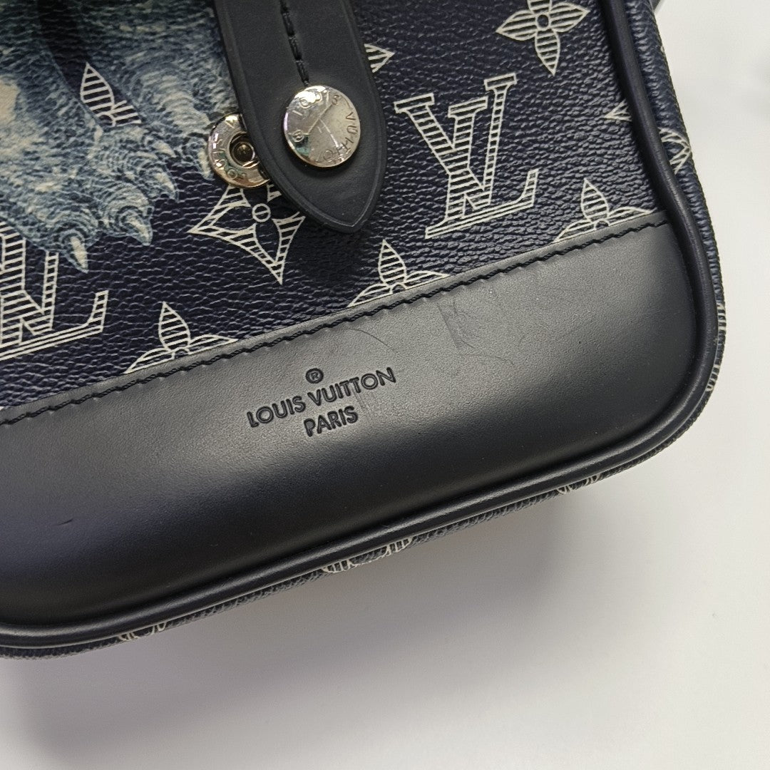 CHAPMAN SAVANE BB Monogram Coated Canvas Blue
