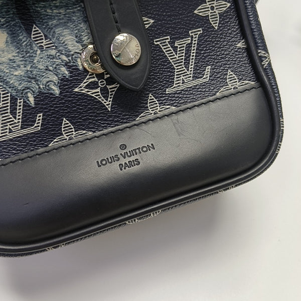 CHAPMAN SAVANE BB Monogram Coated Canvas Blue