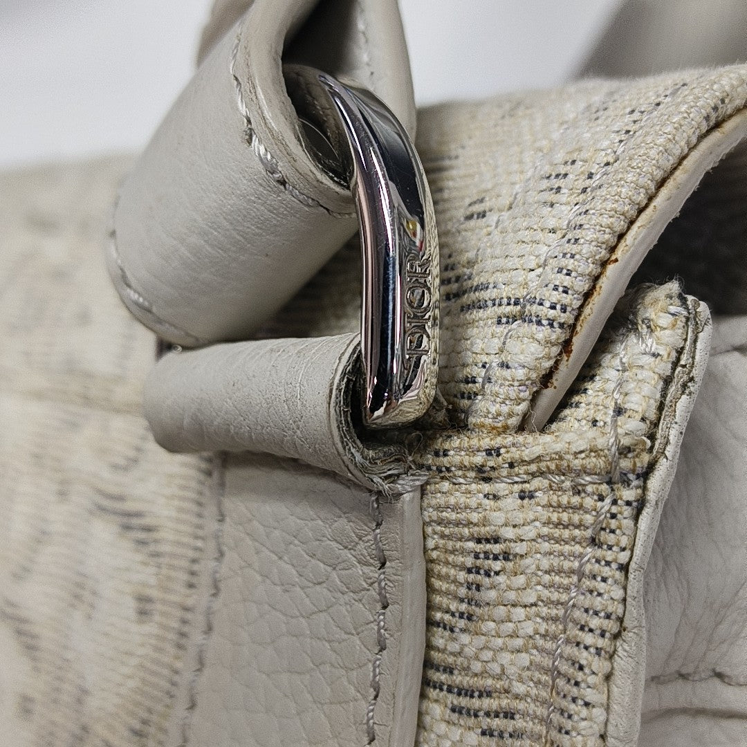 Saddle Small Canvas Beige