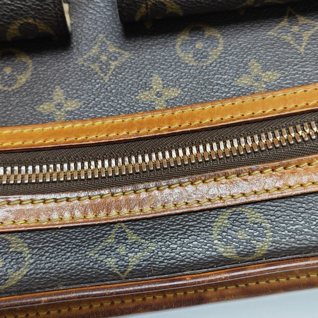 HUDSON MM Monogram Coated Canvas Brown