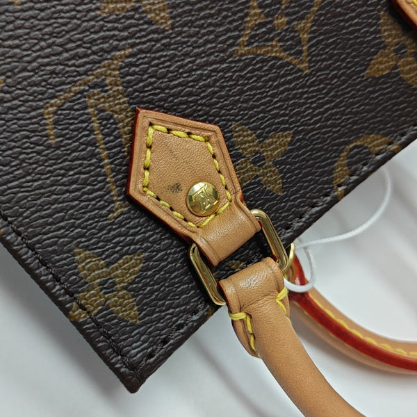 SAC PLAT Mini Monogram Coated Canvas Brown
