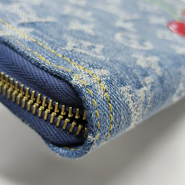 Monogram Fabric Wallet Blue