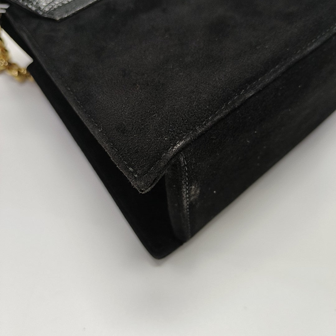 Suede Shoulder Bag Black