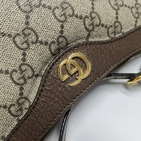 Ophidia Small Monogram Coated Canvas Brown