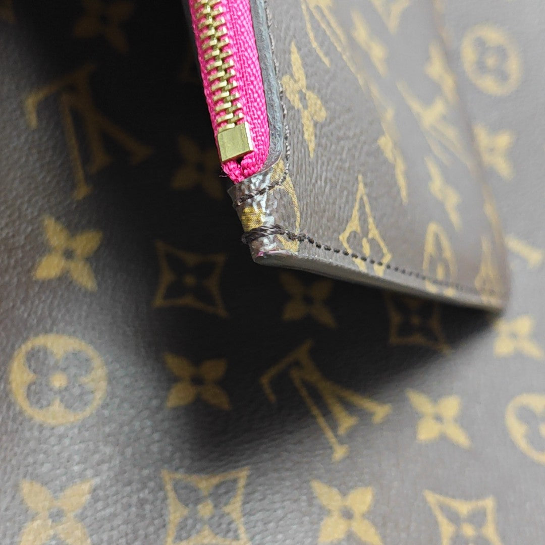 NEVERFULL GM Monogram Coated Canvas Brown