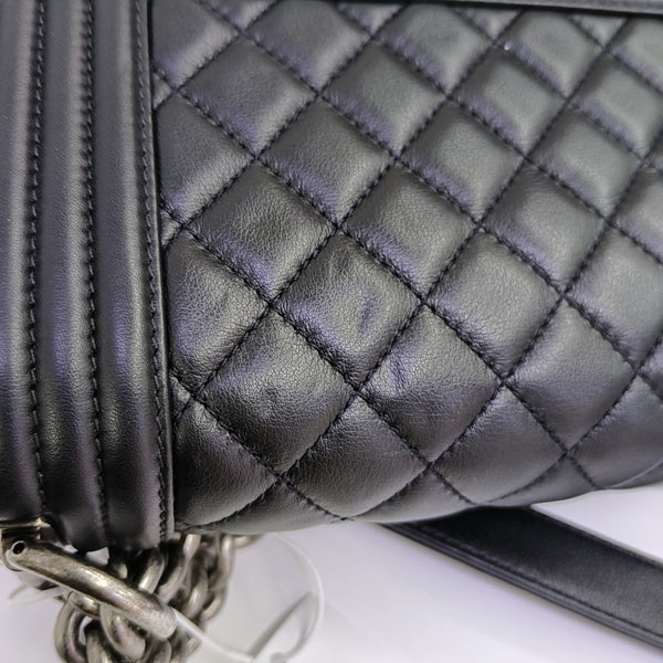 BOY CHANEL Small Quilted Lambskin Black