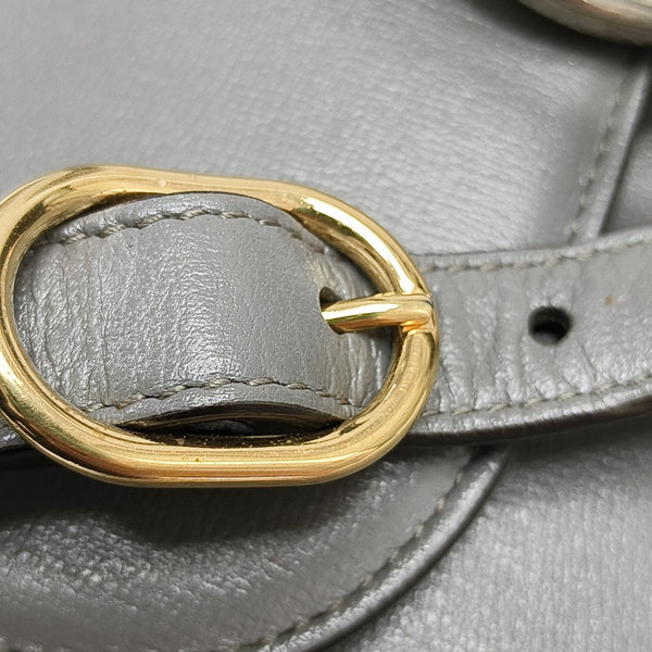 GG Ring Small Calfskin Gray