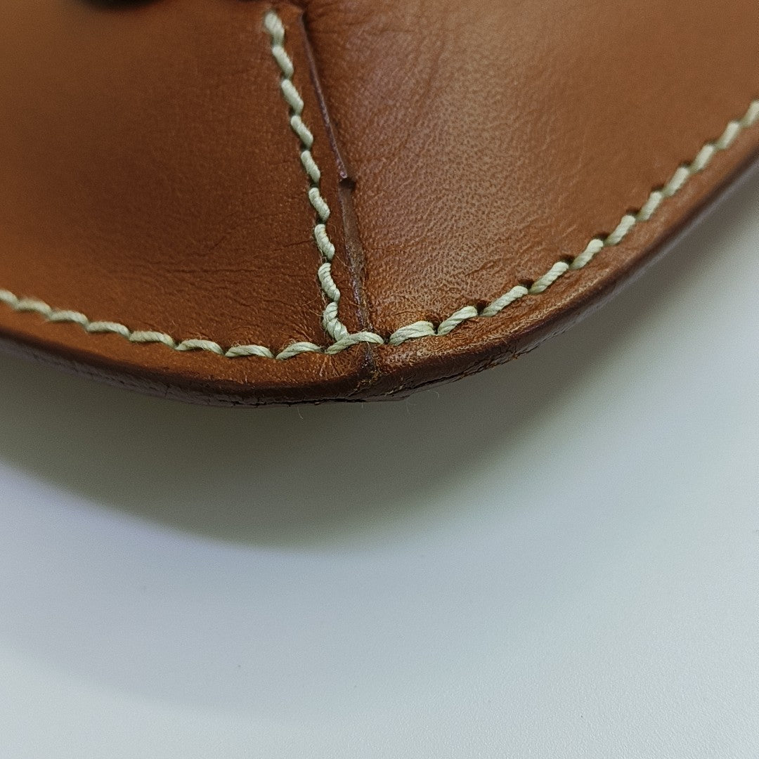 Calfskin Top Handle Bag Brown