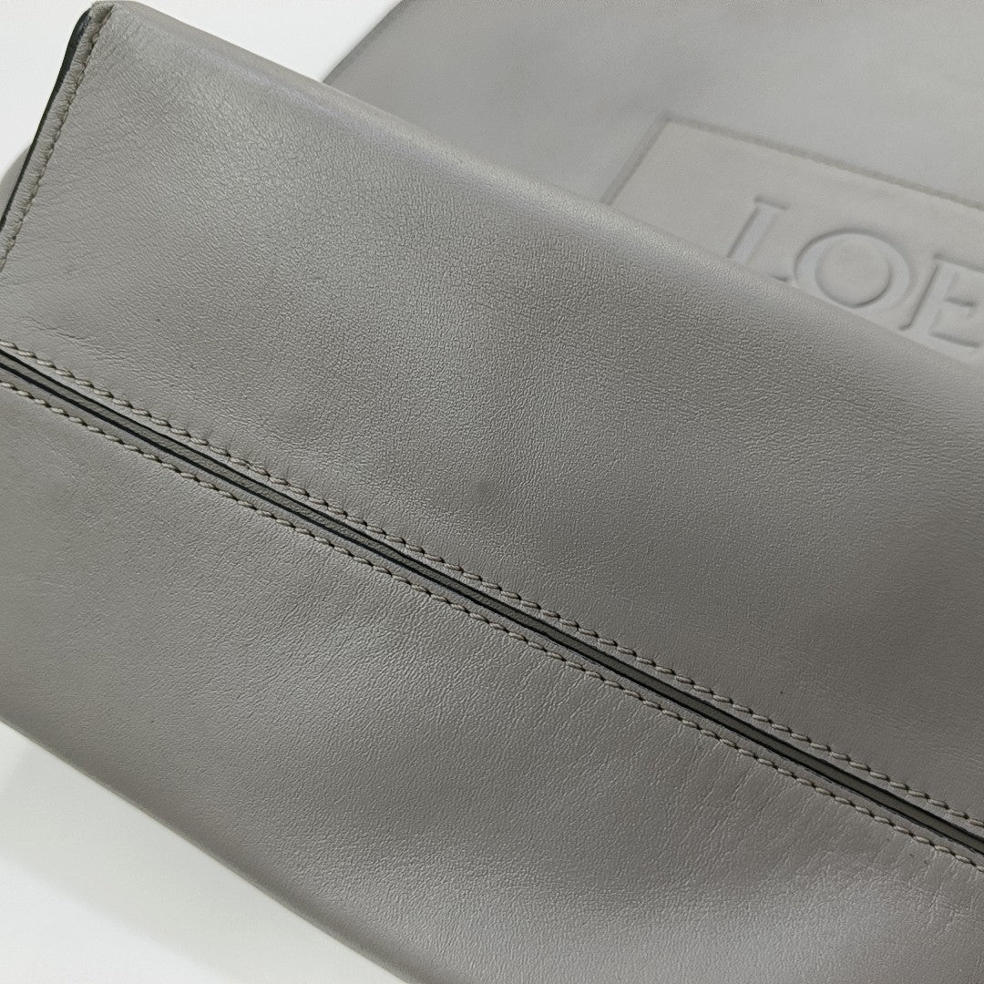 Calfskin Top Handle Bag Gray