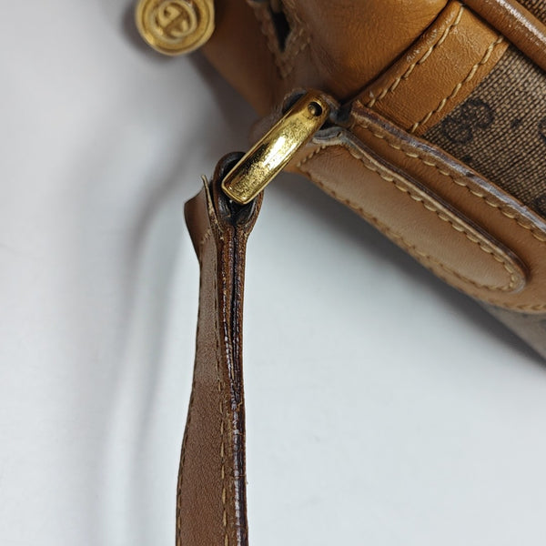 Monogram Coated Canvas Shoulder Bag Brown