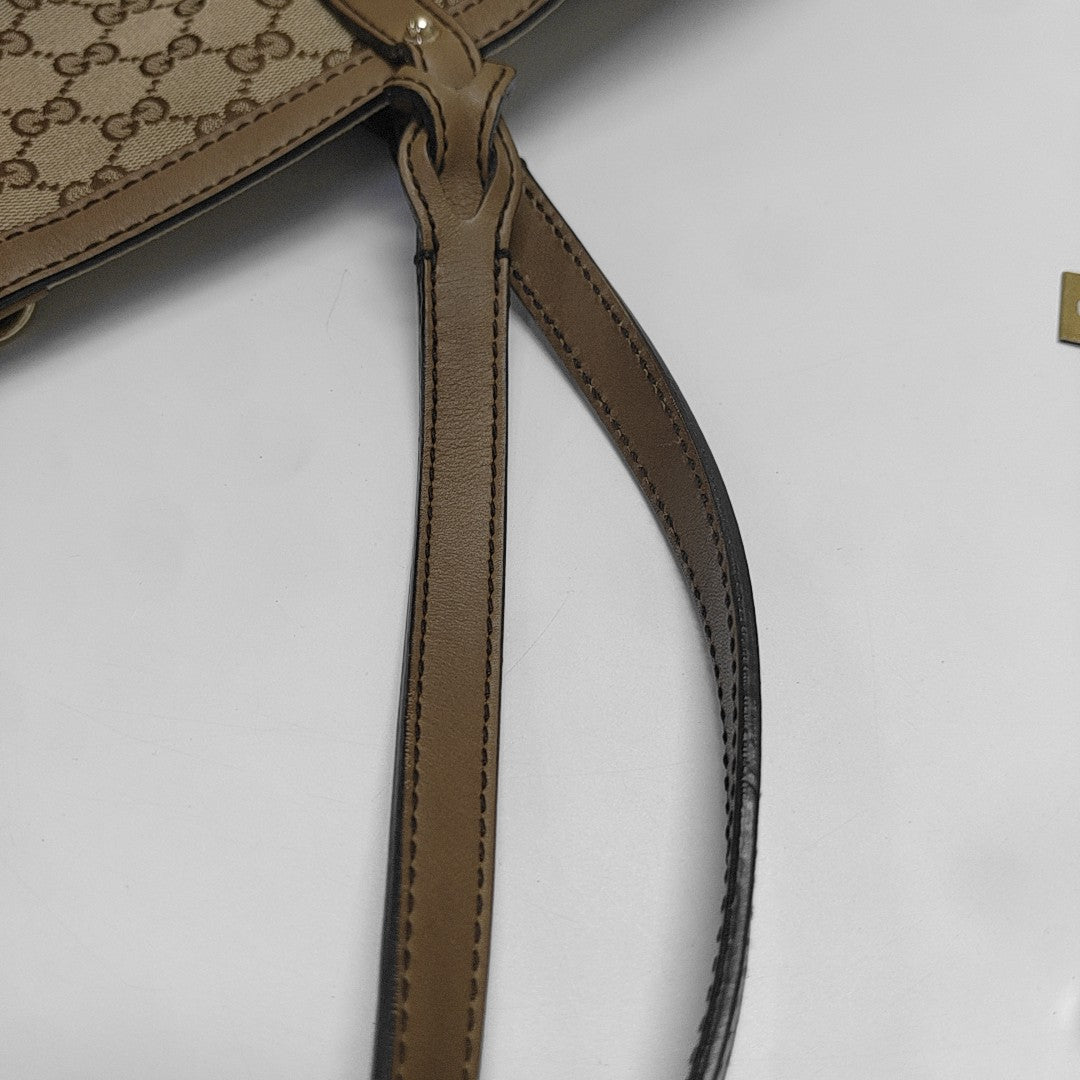 Monogram Canvas Tote Bag Beige