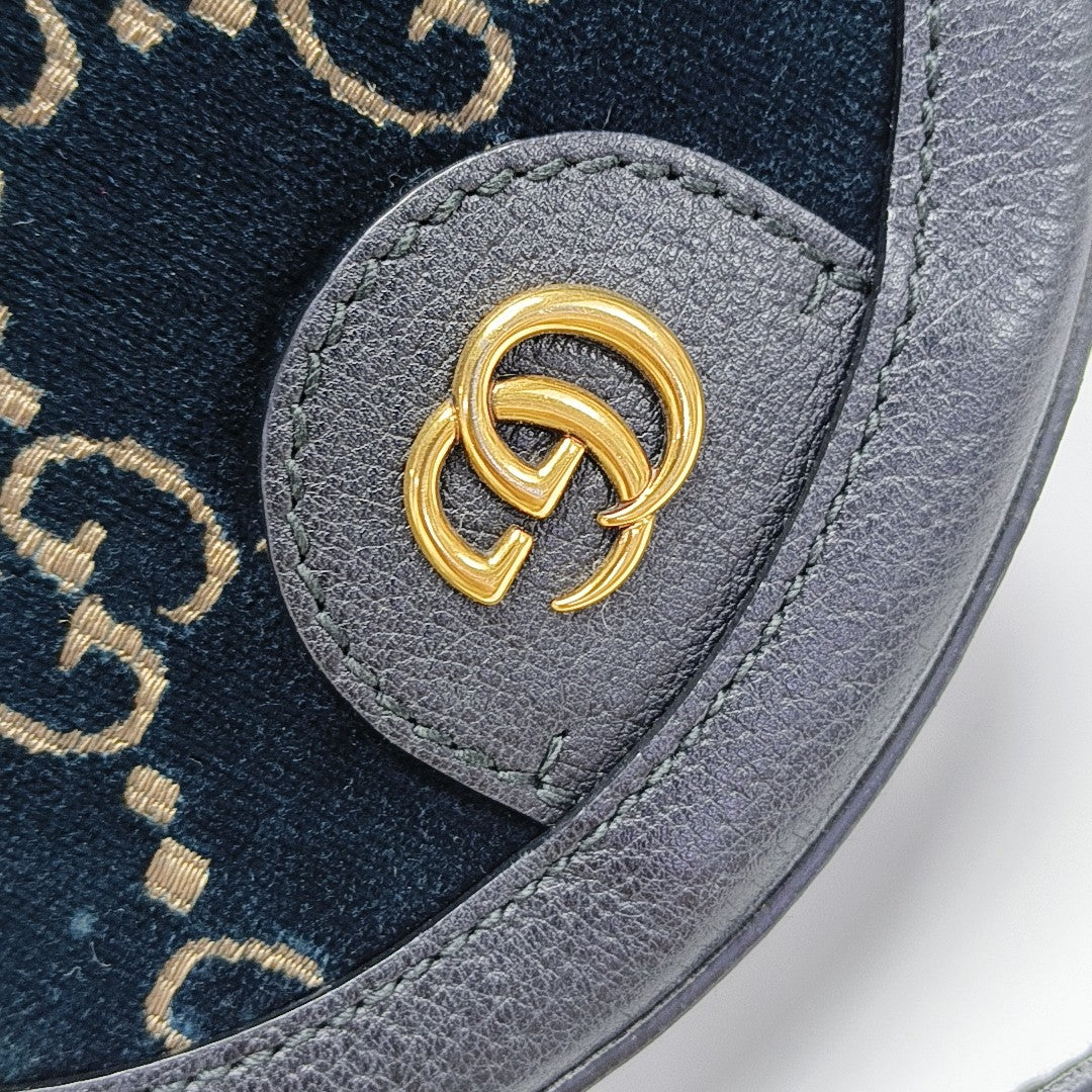 Ophidia Mini Monogram Suede Blue