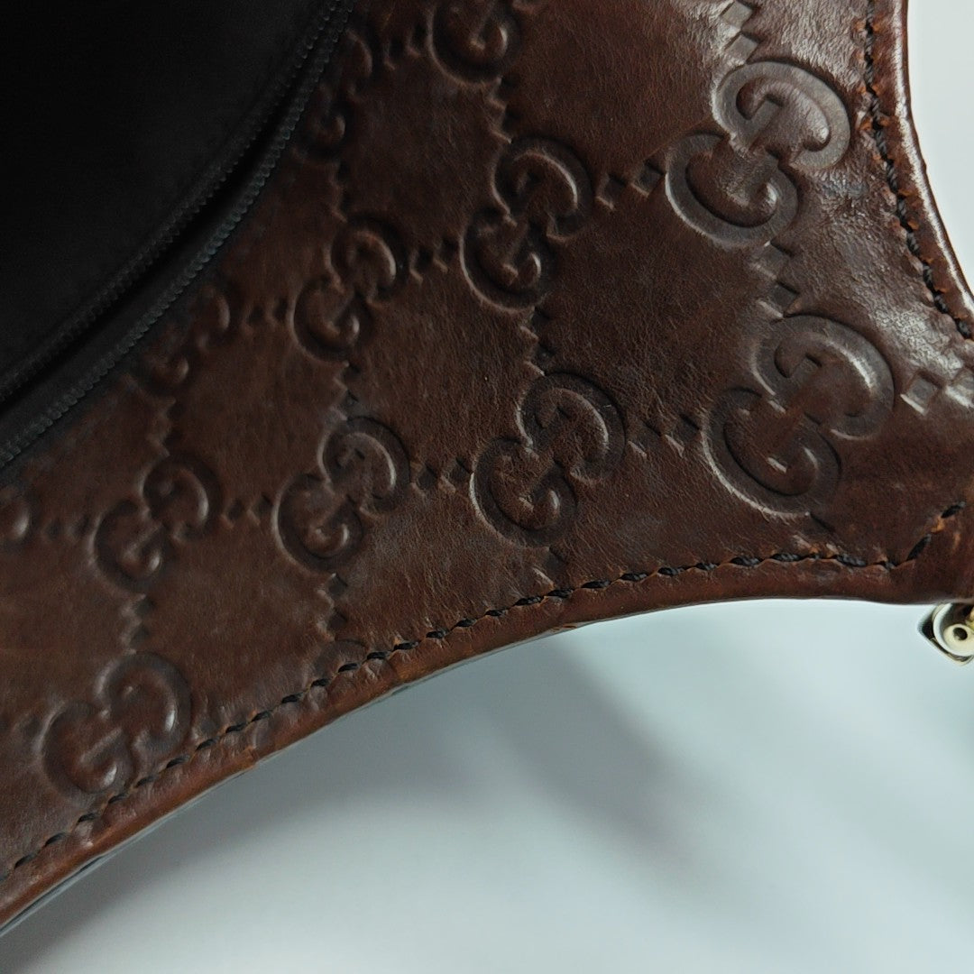 Monogram Canvas Top Handle Bag Brown