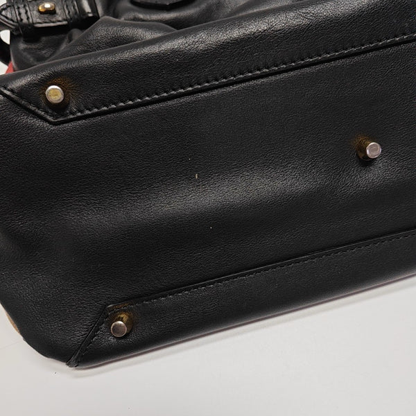 The Banner Medium Calfskin Black