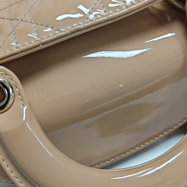 Lady Dior Mini Cannage Patent Leather Pink