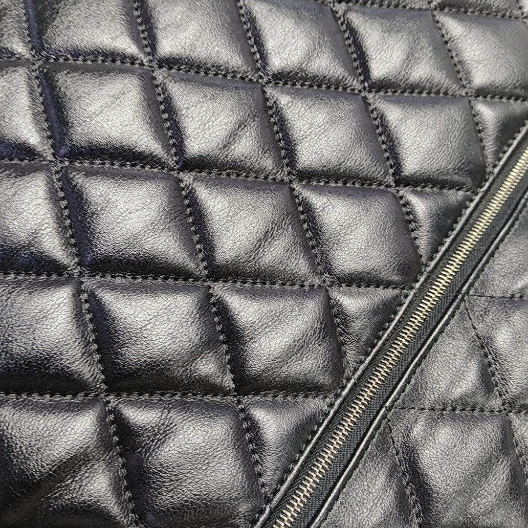 B. Quilted Calfskin Black