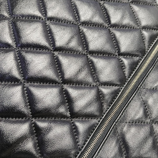 B. Quilted Calfskin Black