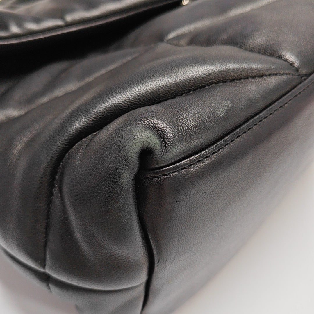 LOULOU Medium Quilted Lambskin Black