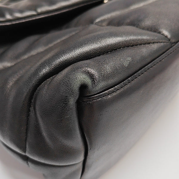 LOULOU Medium Quilted Lambskin Black