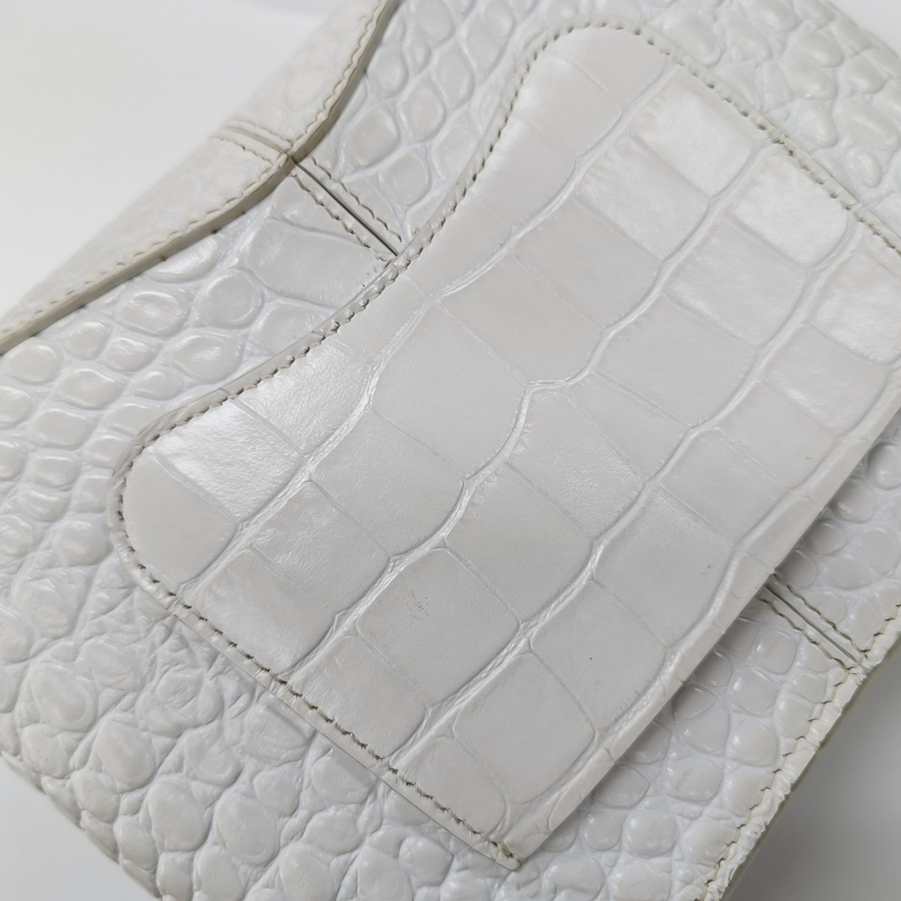 Calfskin Shoulder Bag Small White