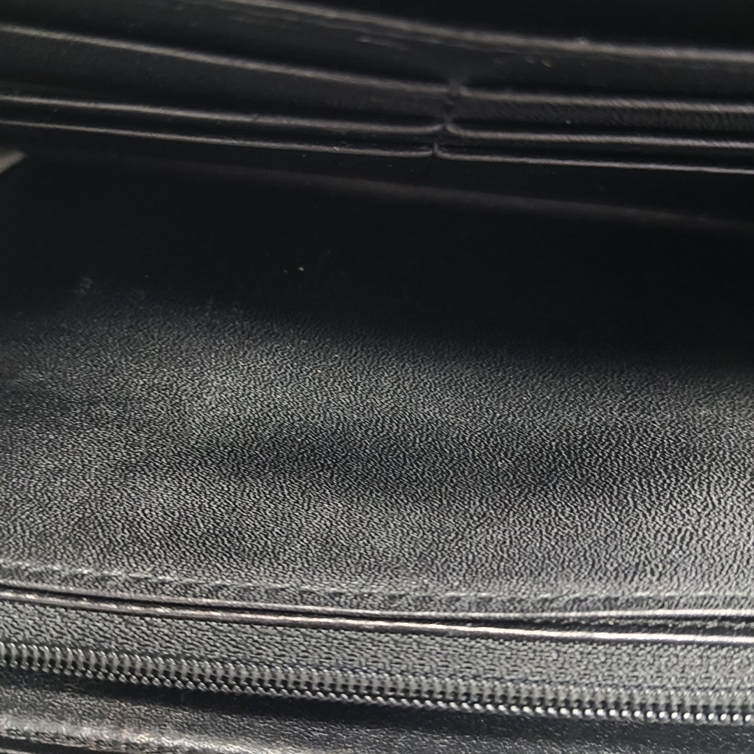 Coated Canvas Wallet Beige