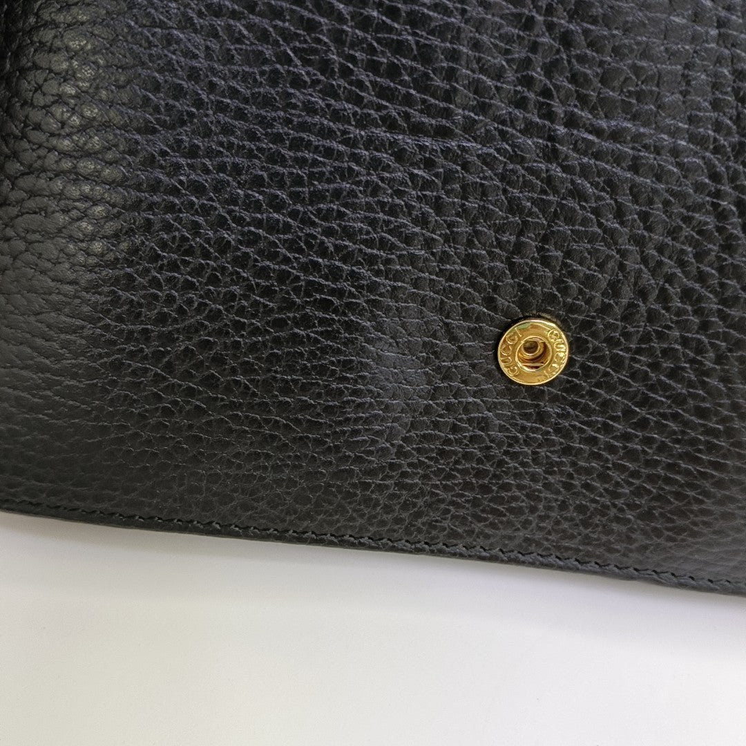 Interlocking G Small Calfskin Black