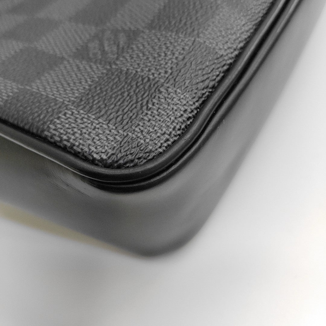 ALPHA Damier Graphite Coated Canvas Gray