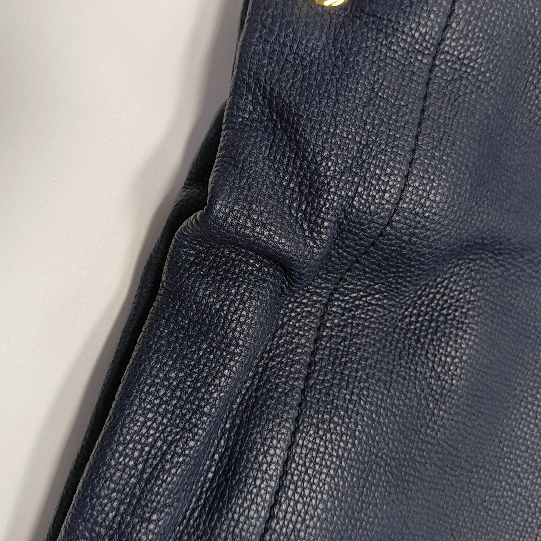 Calfskin Shoulder Bag Blue