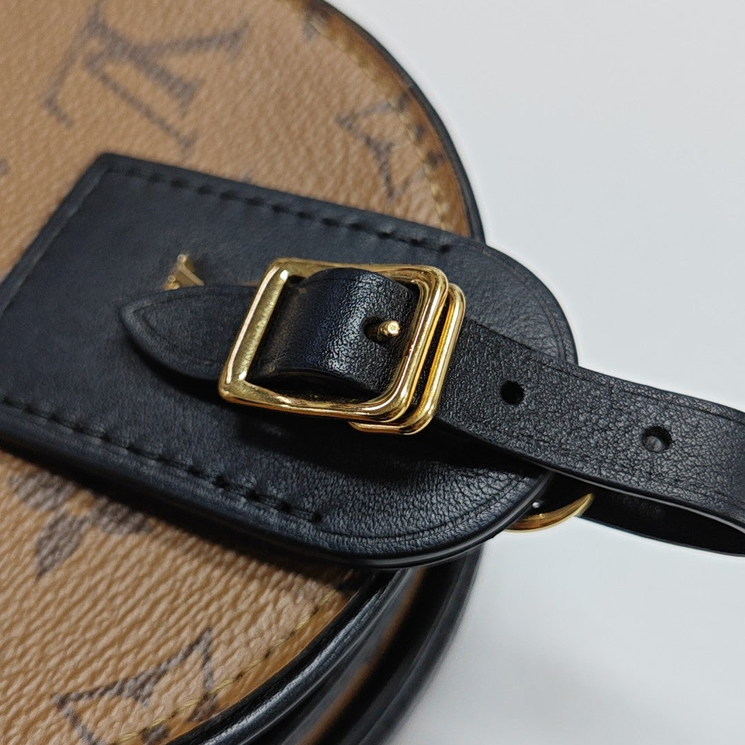 BOITE CHAPEAU Mini Monogram Coated Canvas Brown