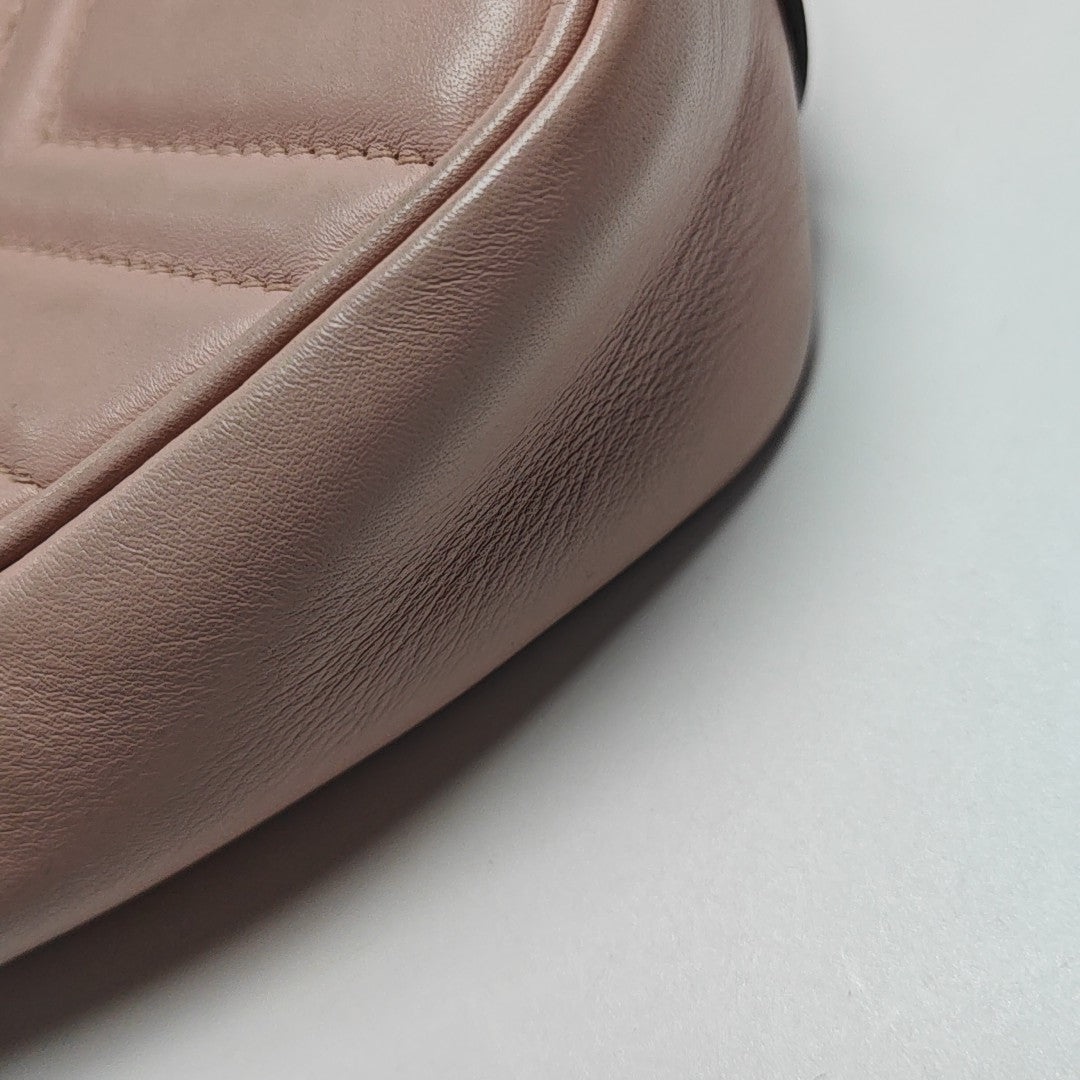 GG Marmont Small Quilted Calfskin Pink