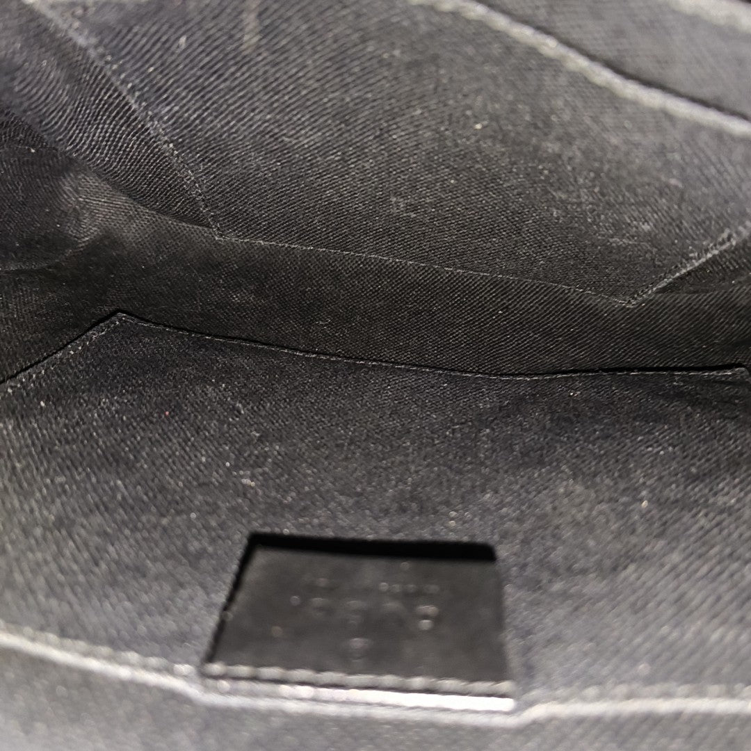 GG Imprime Small Monogram Coated Canvas Black