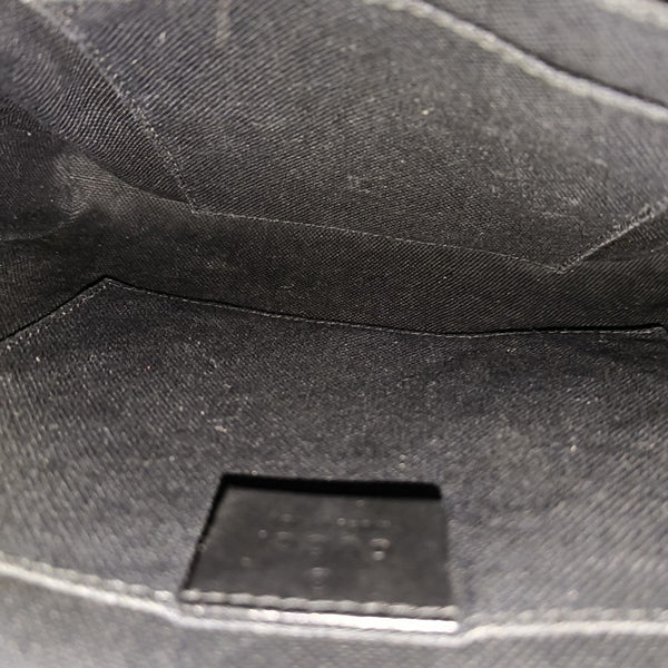 GG Imprime Small Monogram Coated Canvas Black