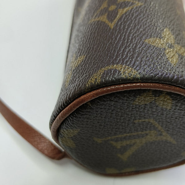 PAPILLON Mini Monogram Coated Canvas Brown