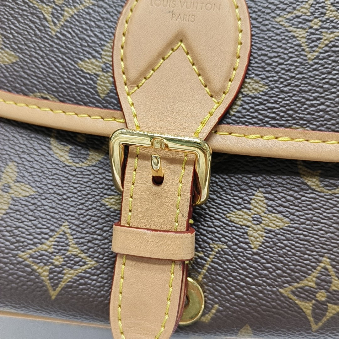 DIANE Monogram Coated Canvas Brown