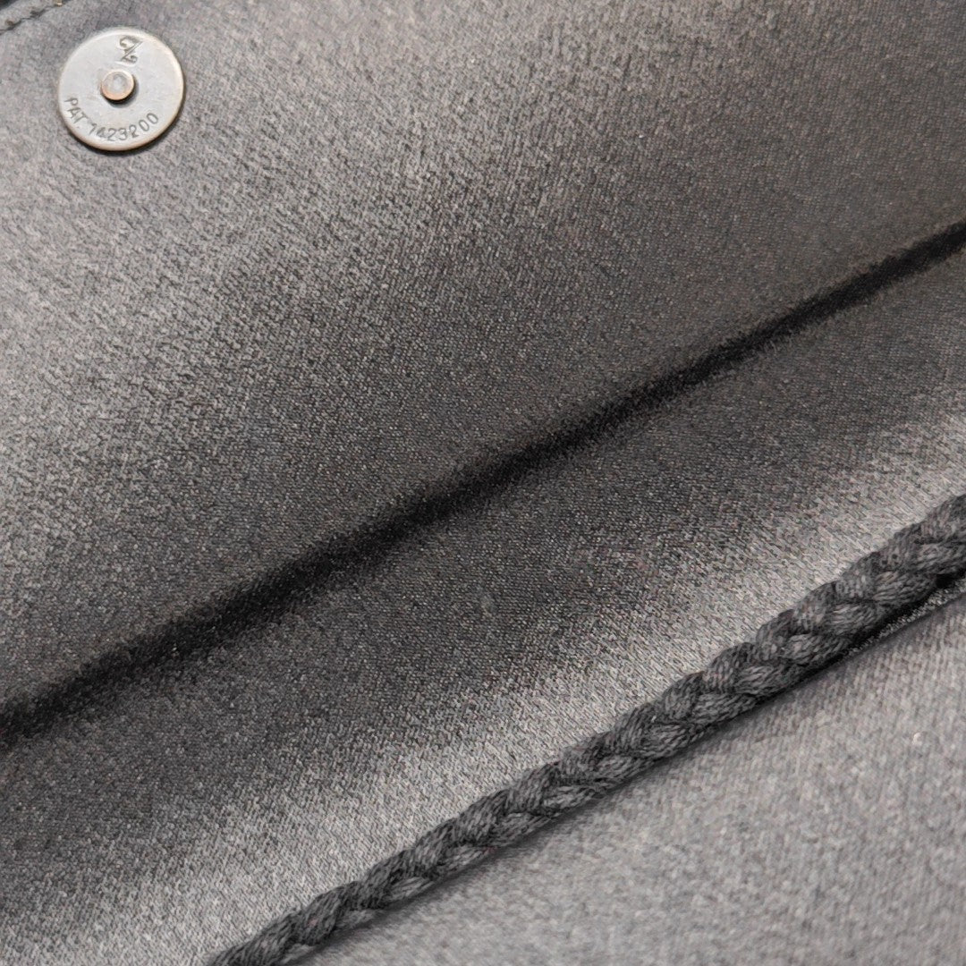 Silk Satin Clutch Black