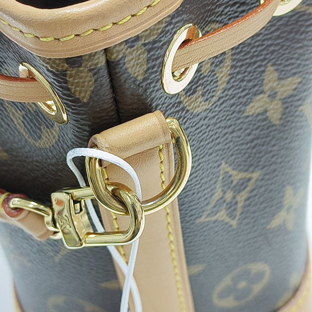 NOÉ Nano Monogram Coated Canvas Brown