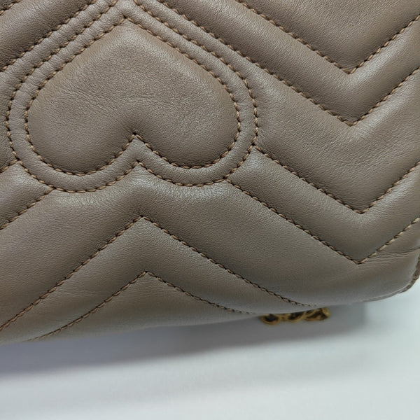GG Marmont Mini Quilted Calfskin Beige