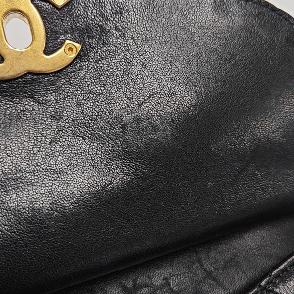 Quilted Calfskin Shoulder Bag Black