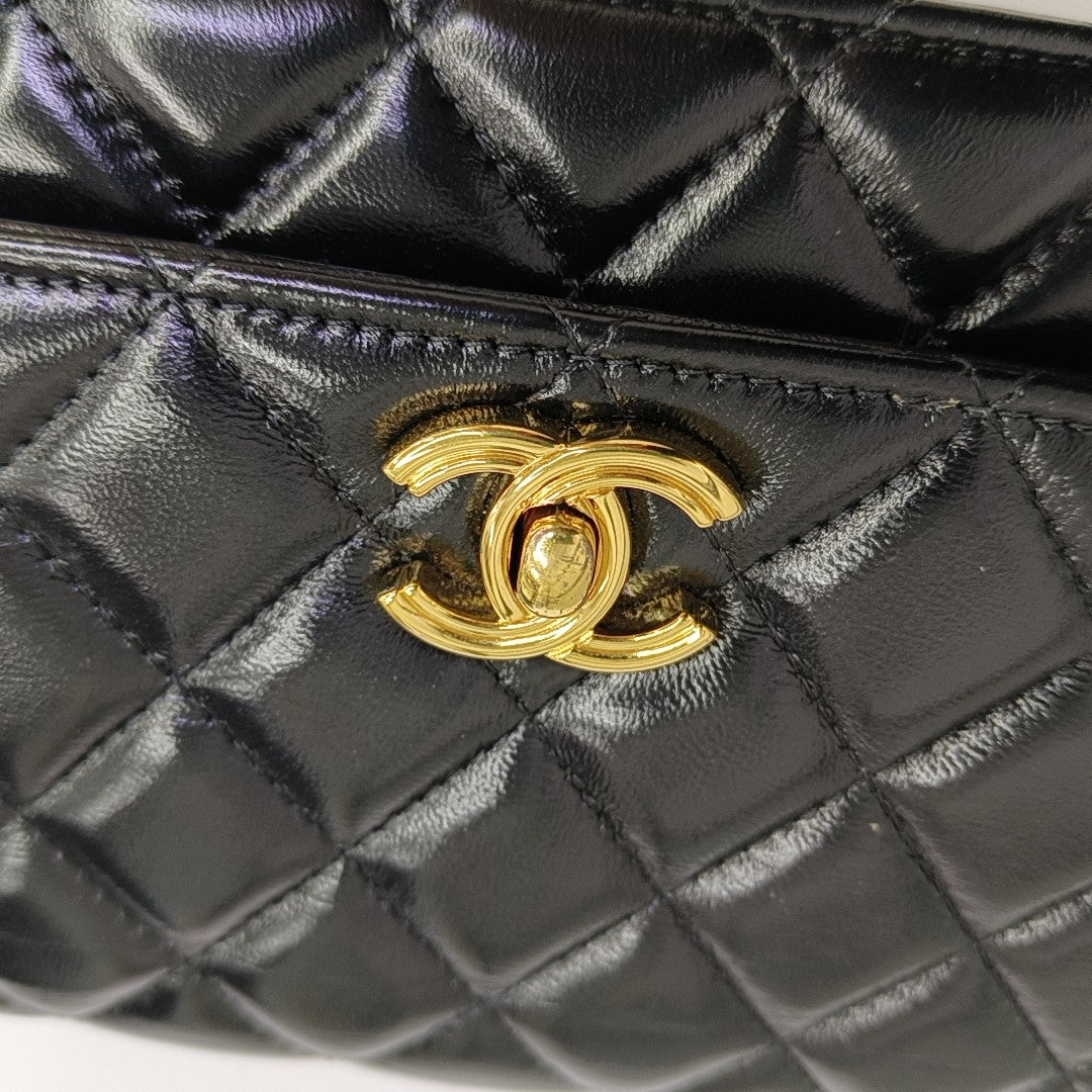 WOC Quilted Lambskin Black