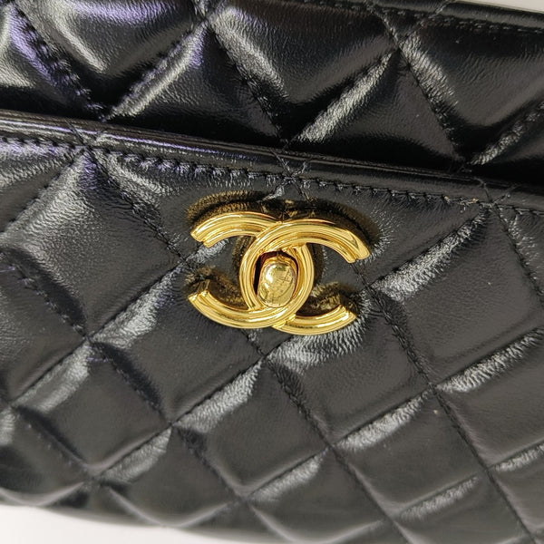 WOC Quilted Lambskin Black