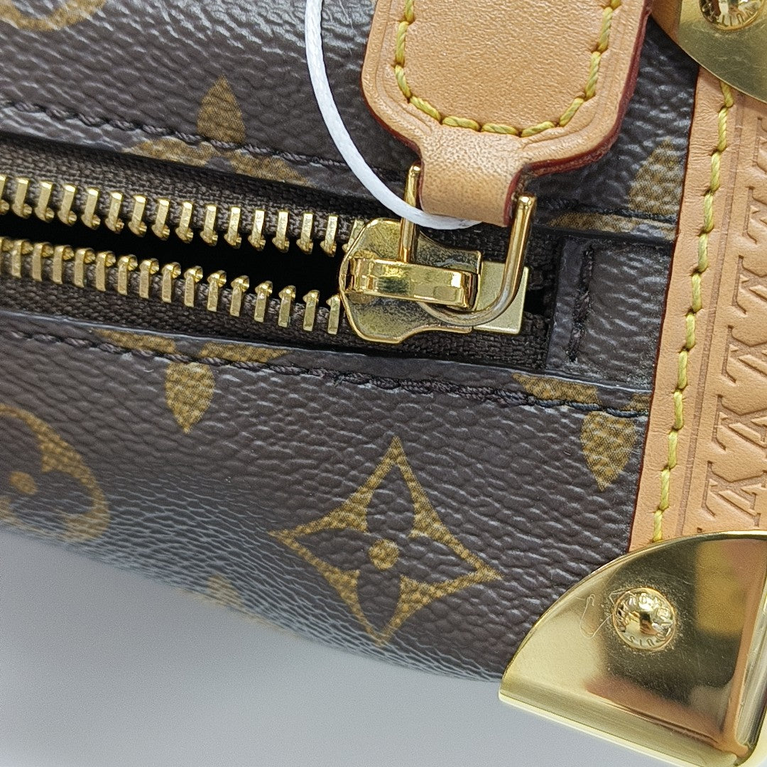 SIDE TRUNK MM Monogram Coated Canvas Brown
