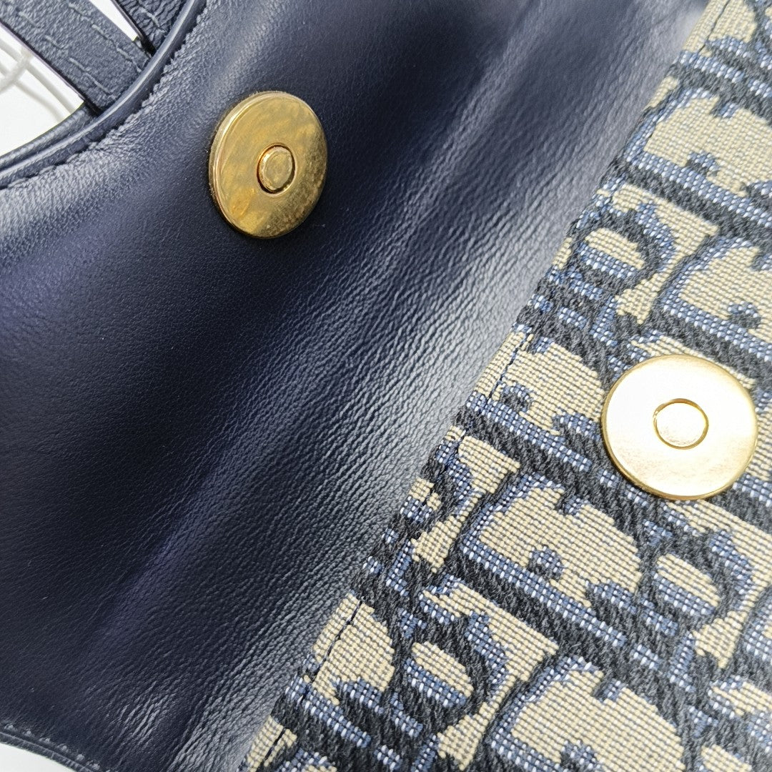Saddle Mini Oblique Canvas Blue