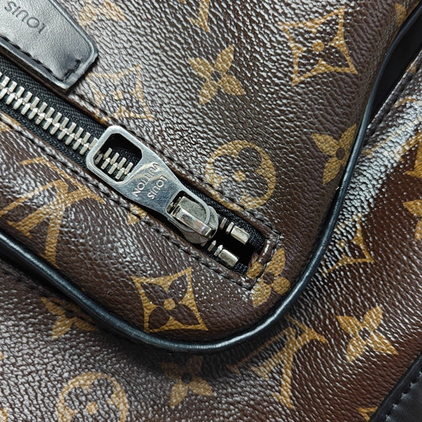 JOSH Monogram Coated Canvas Brown