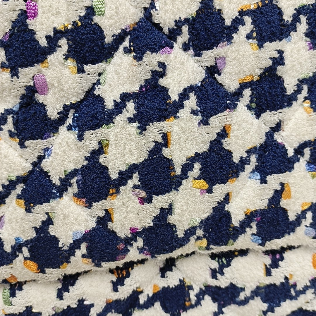 CHANEL 19 Large Quilted Fabric White