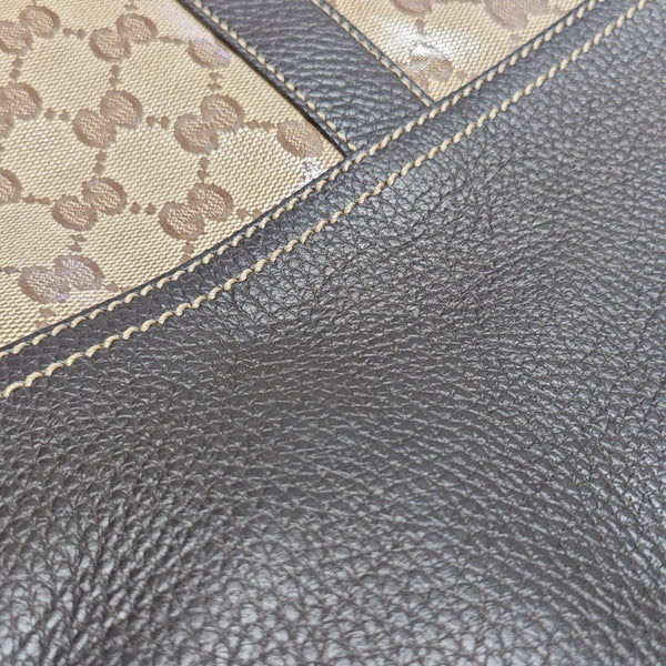 Monogram Coated Canvas Tote Bag Beige